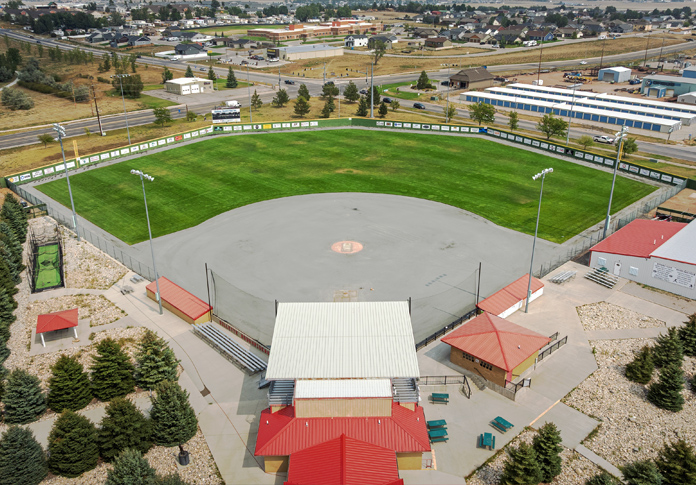 American Legion baseball field supported by Cyclone Drilling
